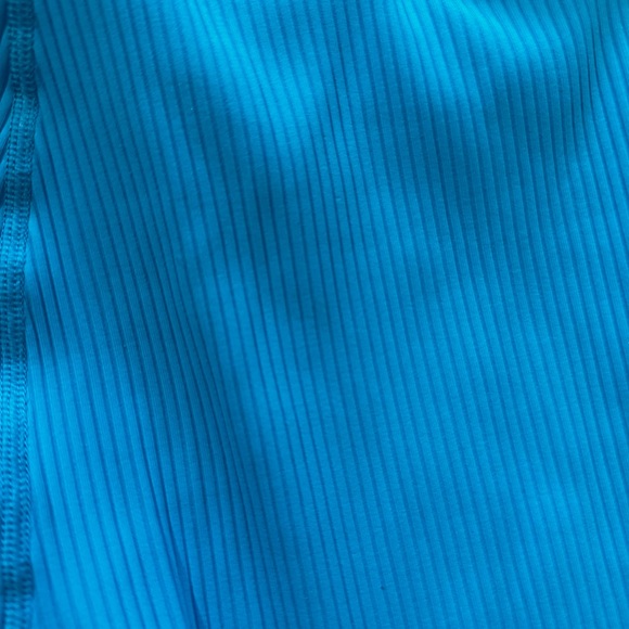 Year Of Ours Ribbed V Waist Biker Short in color Pisces Blue size Small - Picture 5 of 5